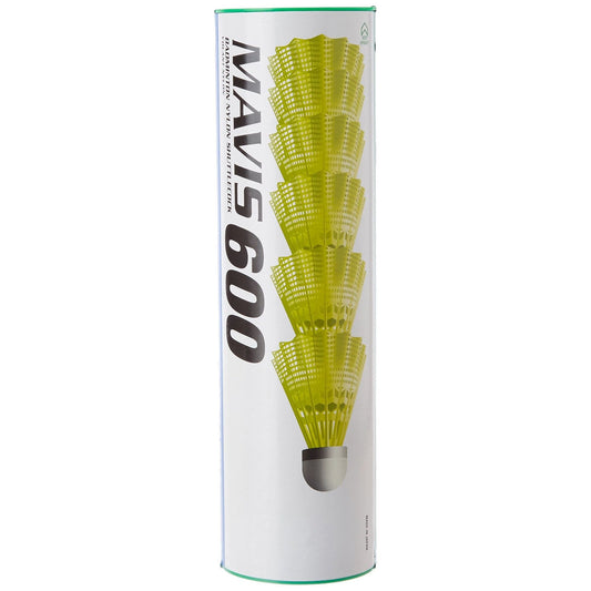 Yonex Mavis 600 Nylon Yellow Shuttlecock- Green Cap
