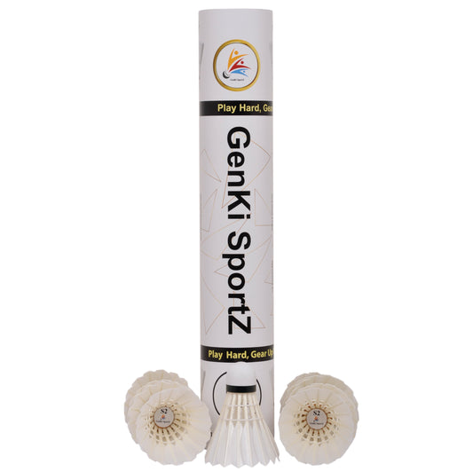 GenKi SportZ Premium White Shuttlecocks | Precision, Durability & Performance
