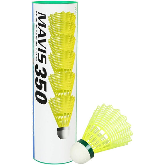 Yonex Mavis 350 Nylon Yellow Shuttlecock-Green Cap