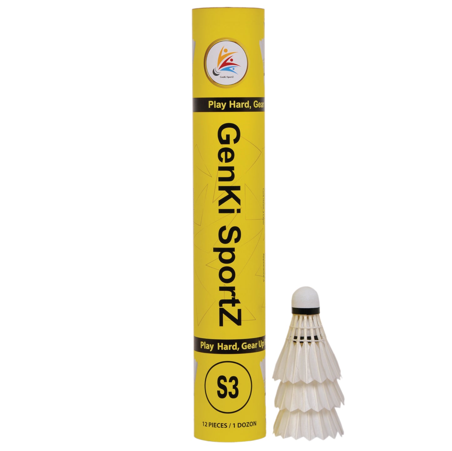 GenKi SportZ S3 Yellow Shuttlecocks | Precision, Durability & Performance