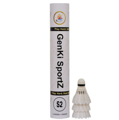 GenKi SportZ Premium White Shuttlecocks | Precision, Durability & Performance
