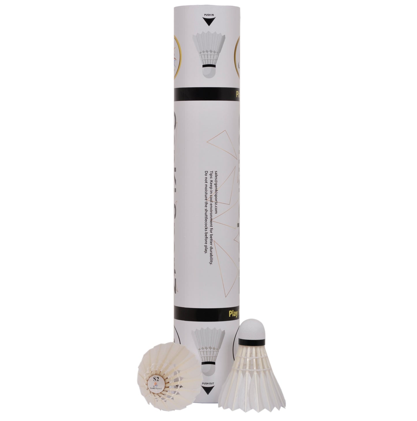GenKi SportZ Premium White Shuttlecocks | Precision, Durability & Performance