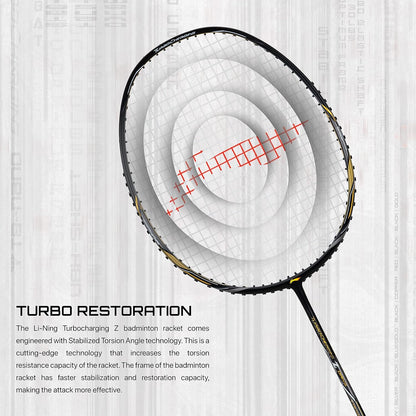 Li-Ning Turbo Charging Z Carbon Fibre Racket - Free Full Cover.