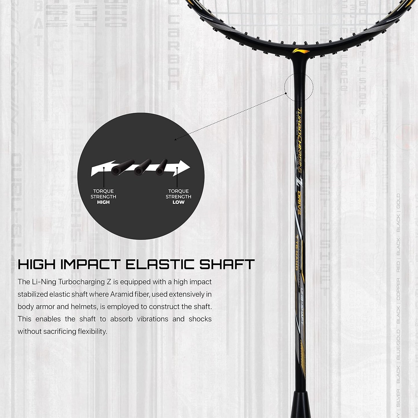 Li-Ning Turbo Charging Z Carbon Fibre Racket - Free Full Cover.