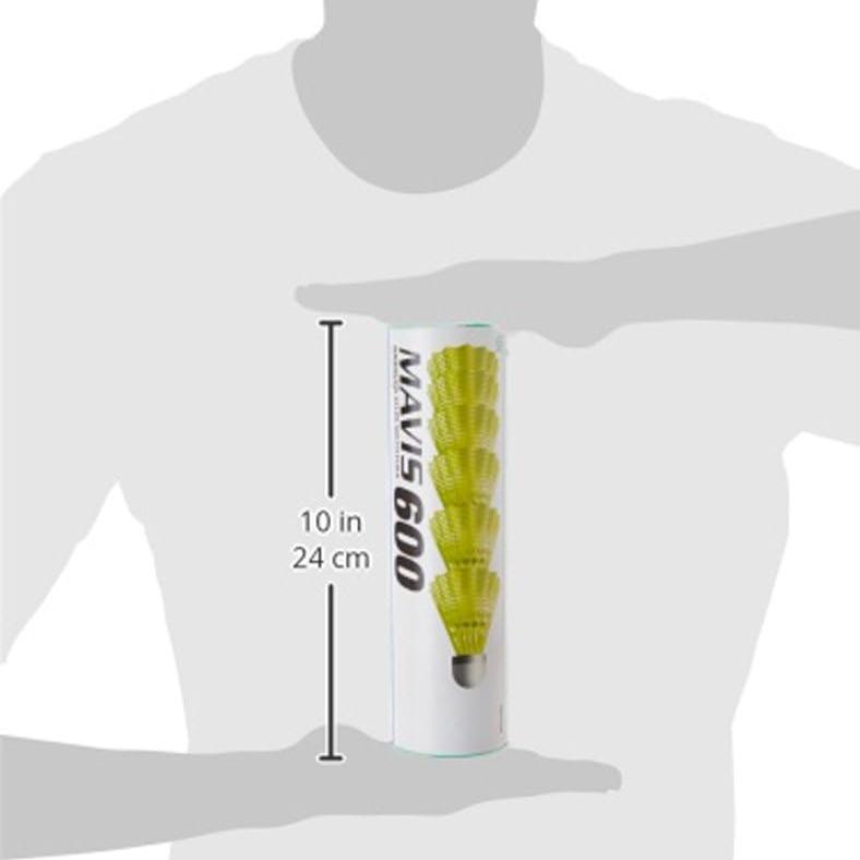 Yonex Mavis 600 Nylon Yellow Shuttlecock- Green Cap