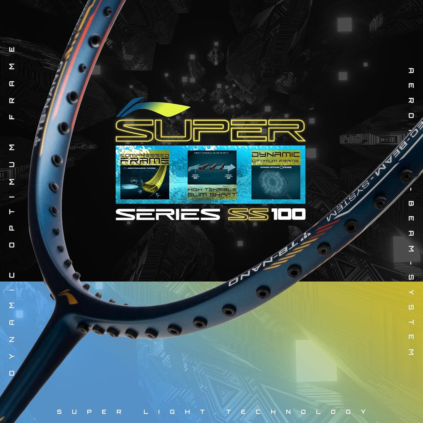 LiNing SS 100 Superlite - Navy/Sunglow